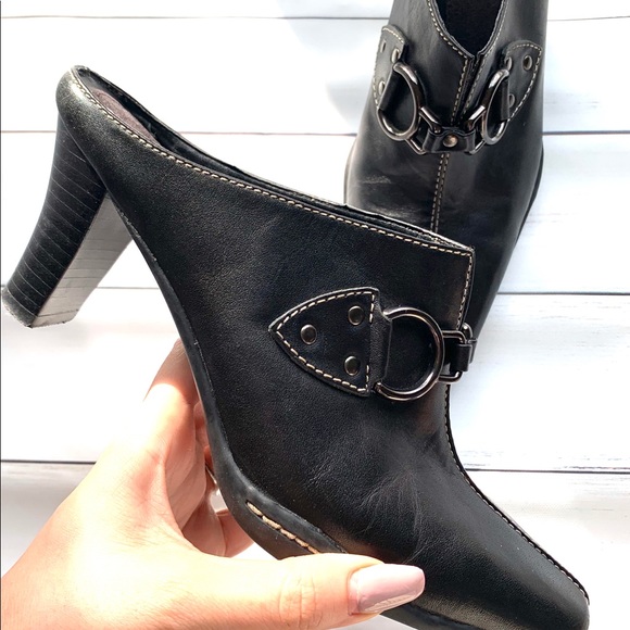 AEROSOLES shoes black buckle leather 3” heel - Picture 5 of 5